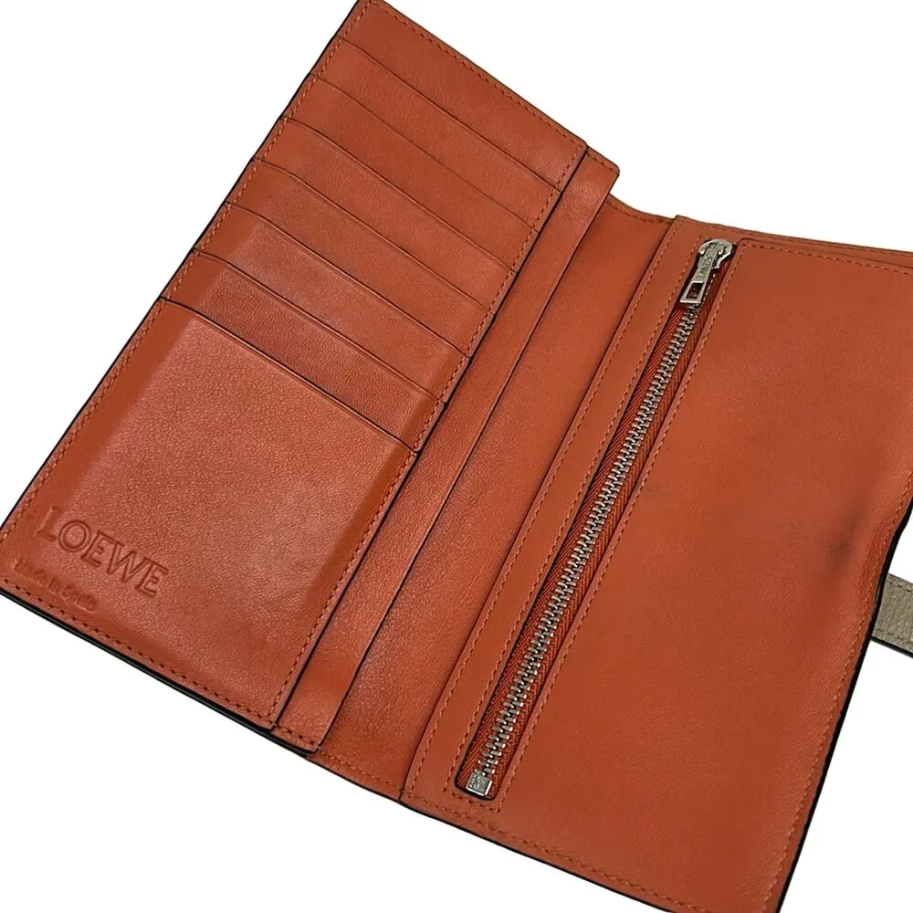 Loewe Long Wallet C660S40X01 Gray Light Brown